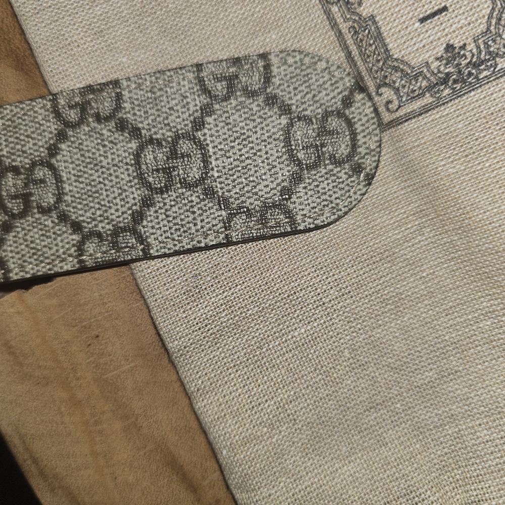 Gucci Reversible Belt Monogram And Solid Green - Picture 7 of 9